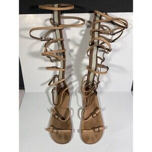 Free People Womens 7.5 Leather Knee High Jeffrey Campbell Gladia Sandals Boho